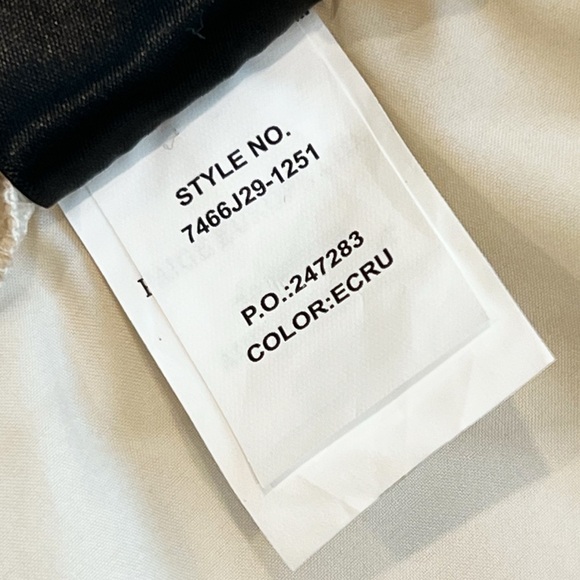 Paige Stella Faux Leather Straight Pants Womens Ecru High Rise Ankle Classic 27 - Picture 10 of 10